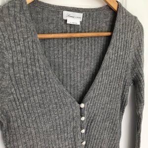 Revolve Lovers + Friends Grey Pearl Cardigan